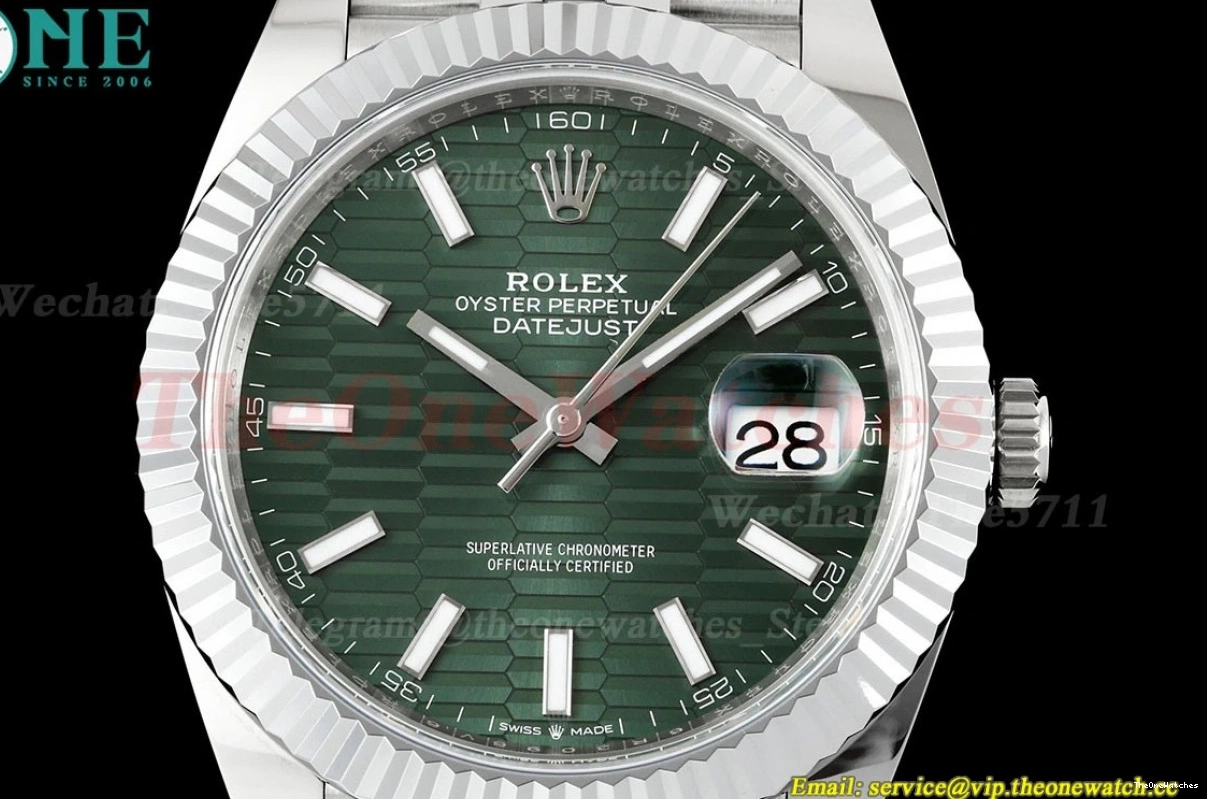 41mm SS 126334 Datejust JQF Dial VR3235 SS Green Jub Textured 0322